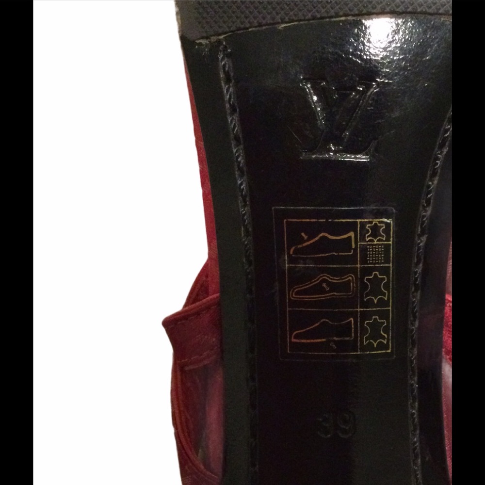 LV Monogram Satin Braided Heels Box Mules EU39/US9 - Picture 2 of 6